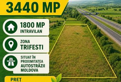 Teren de 3400 mp, în Trifești