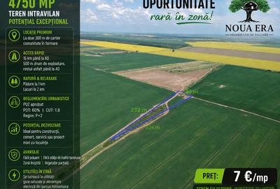 Teren Construcții intravilan de 4750 mp, în Frumușani