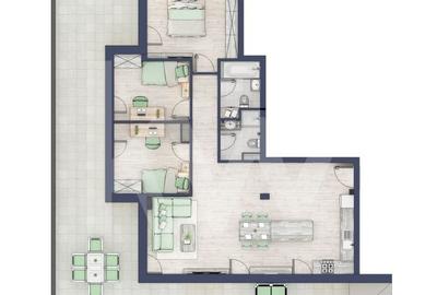 Apartament cu 4 camere în Turnișor