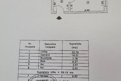 Apartament cu 2 camere în Central