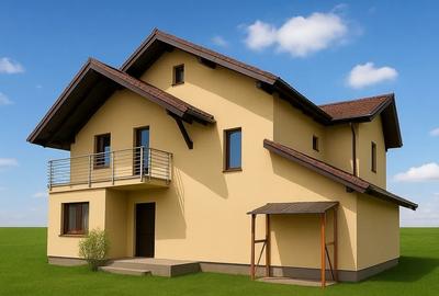 Casă cu 5 camere cu Teren 553 Mp în Stupini