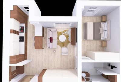 Apartament cu 2 camere semidecomandat în Florești