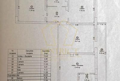 Apartament cu 3 camere semidecomandat în Take Ionescu