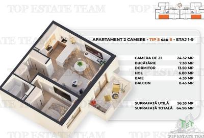 Apartament cu 2 camere decomandat în Antiaeriană - 2