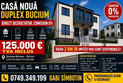 Casă individuală cu 3 camere cu Teren 190 Mp în Central