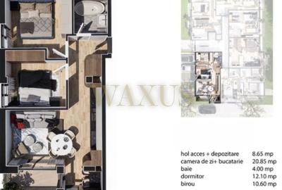 Apartament cu 3 camere semidecomandat în Baciu - 1