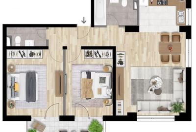 Apartament cu 3 camere decomandat în Între Lacuri