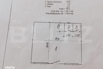 Spațiu comercial, de 60 mp, în Central
