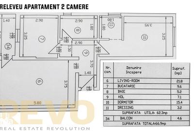 Apartament cu 2 camere în Dobroești