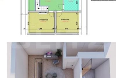 Apartament cu 4 camere semidecomandat în Rediu
