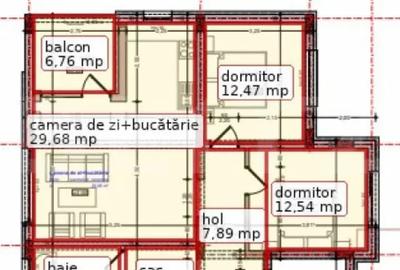Apartament cu 3 camere semidecomandat în Central - 1