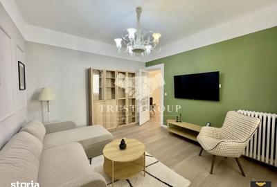 Apartament cu 3 camere semidecomandat, mobilat în Centrul Civic