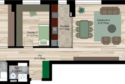 Apartament cu 3 camere în Central