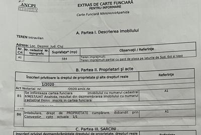 Teren agricol intravilan de 584 mp, în Dezmir - 7