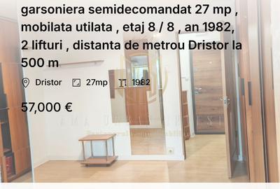 Garsonieră semidecomandată, mobilată în Dristor - 1