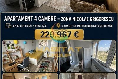 Apartament cu 4 camere semidecomandat în Nicolae Grigorescu