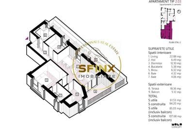 Apartament cu 3 camere în Obor