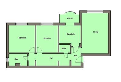 Apartament cu 3 camere decomandat în Banu Mărăcine