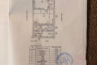 Apartament cu 2 camere semidecomandat în Central