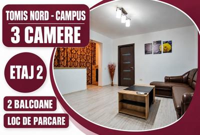 Apartament cu 3 camere semidecomandat, mobilat în Tomis Nord