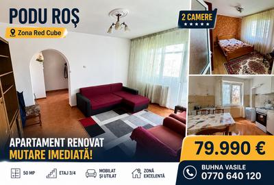 Apartament cu 2 camere semidecomandat în Podu Roș