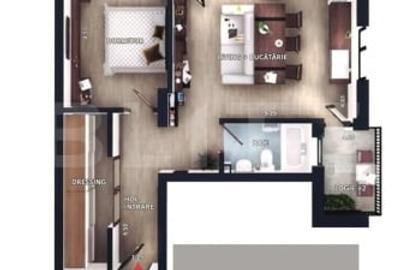 Apartament cu 2 camere semidecomandat în Florești - 1