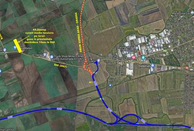 Teren Construcții extravilan de 44200 mp, în Vest - 2