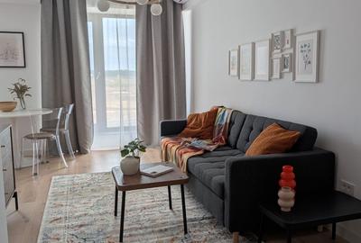 Apartament cu 2 camere semidecomandat, mobilat în Pipera