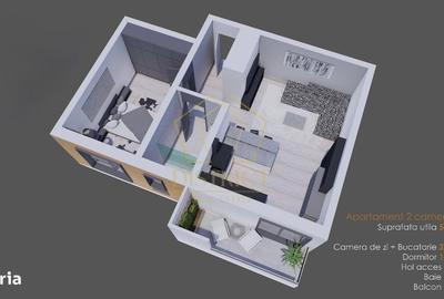 Apartament cu 2 camere în Central