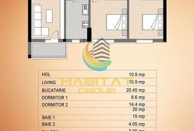 Apartament cu 3 camere decomandat în Berceni
