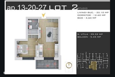 Apartament cu 2 camere în Titan