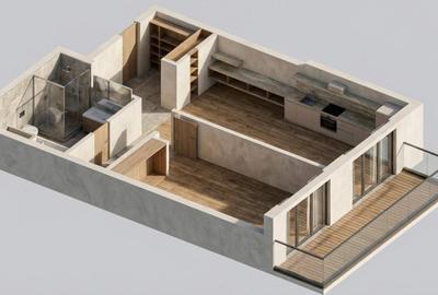 Apartament cu 2 camere decomandat în Dâmbul Rotund