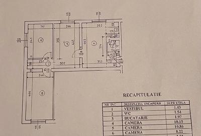 Apartament cu 3 camere semidecomandat în Ferentari