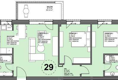 Apartament cu 3 camere în Tunari - 3