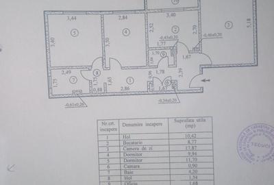Apartament cu 3 camere decomandat în Central