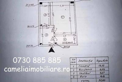 Garsonieră decomandată în Lujerului