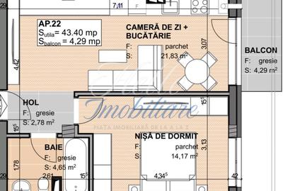 Apartament cu 2 camere semidecomandat în Apahida