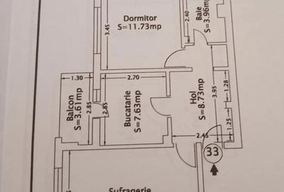 Apartament cu 2 camere decomandat în Dacia