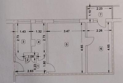 Apartament cu 2 camere nedecomandat în Mihai Bravu