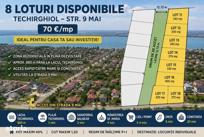 Teren de 342 mp, în Nord