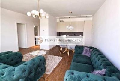 Apartament cu 2 camere semidecomandat, mobilat în Băneasa