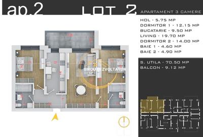 Apartament cu 3 camere decomandat în Theodor Pallady - 7