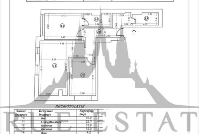 Apartament cu 3 camere decomandat în Moșilor