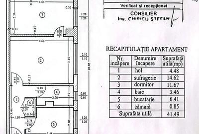 Apartament cu 2 camere semidecomandat în Central