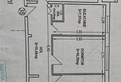 Apartament cu 3 camere decomandat în Central