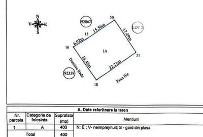 Teren de 400 mp, în Ștefănești - 1