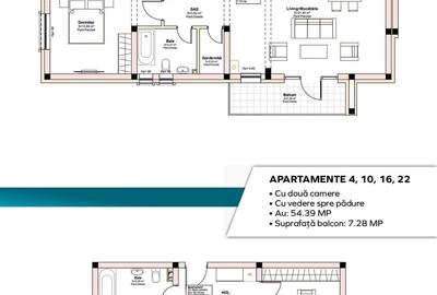 Apartament cu 2 camere decomandat în Livezeni