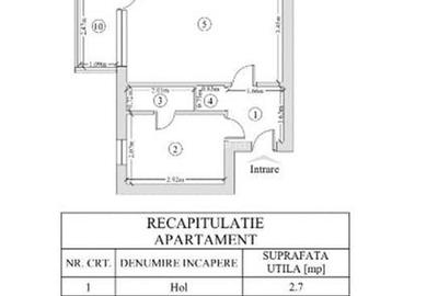 Apartament cu 2 camere nedecomandat în Tătărași