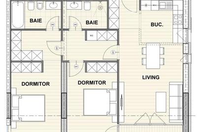 Apartament cu 3 camere semidecomandat, mobilat în Herăstrău - 2