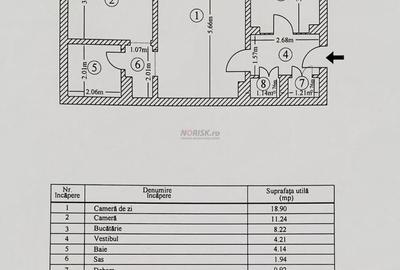 Apartament cu 2 camere semidecomandat, mobilat în Câmpia Libertății - 7